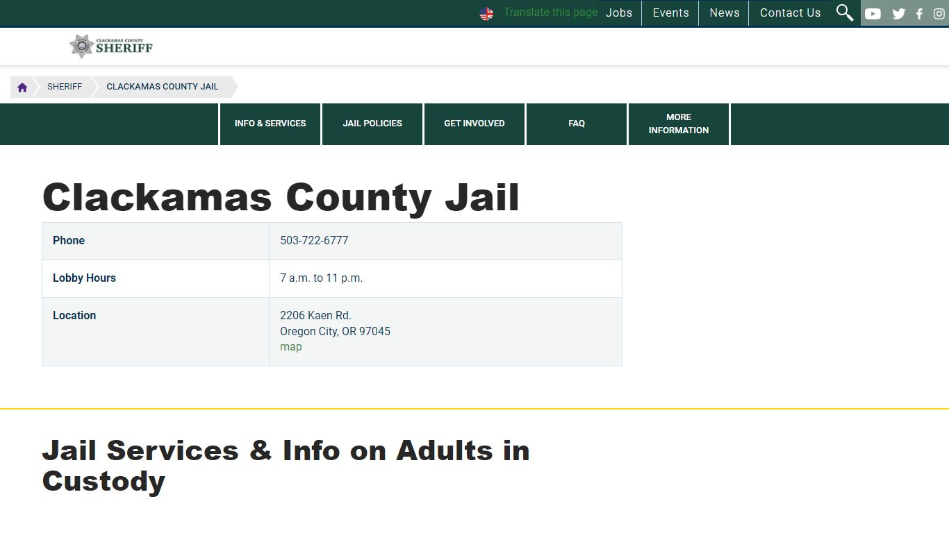 Clackamas County Jail | Clackamas County